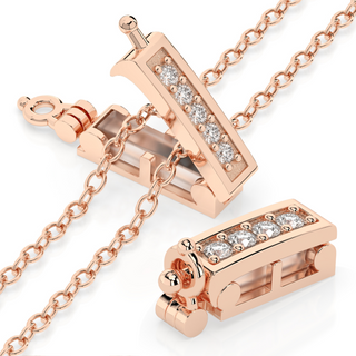 2-Piece Rose Gold Small/Large Necklace Shortener Set
