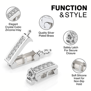 2-Piece Silver Small/Large Necklace Shortener Set