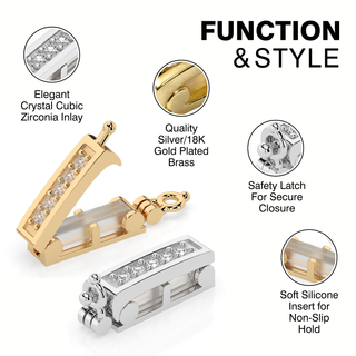 2-Piece Large Silver/Gold Necklace Shortener Set