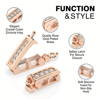 2-Piece Rose Gold Small/Large Necklace Shortener Set