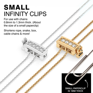 Set di 2 pezzi in argento/oro Collana Shortener