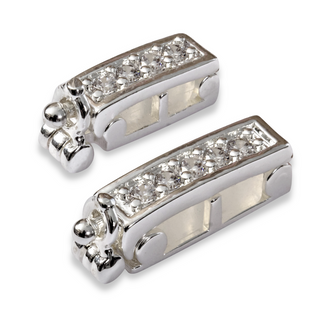 Set di 2 pezzi in argento piccolo/grande Collana Shortener