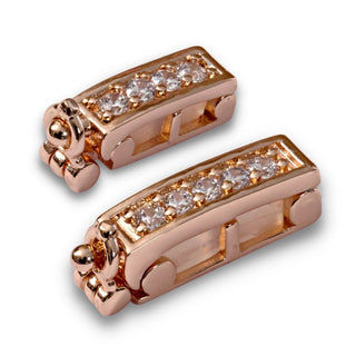 2-Piece Rose Gold Small/Large Necklace Shortener Set - InfinityClips
