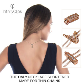 Small Rose Gold Classic Shortener - InfinityClips